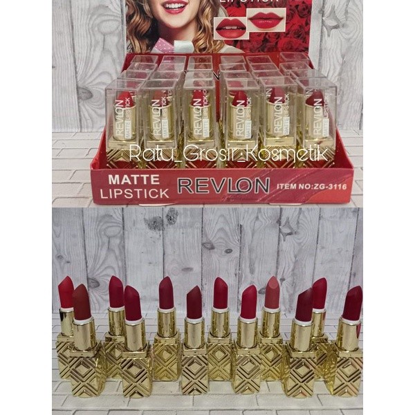 ⭐BISA COD⭐ [PER BOX] LIPSTICK / LIPSTIK REVLON MATTE 3 VARIAN