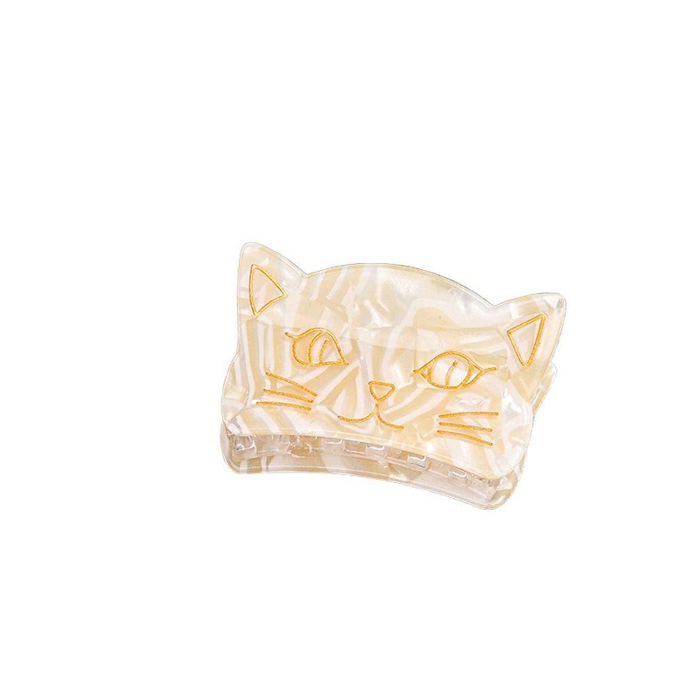 NICKOLAS1 Cat Hair Claw Fashion Sweet Untuk Gadis Ponytail Holder Hiu Kecil Klip Akrilik Untuk Wanita Women Hair Clips