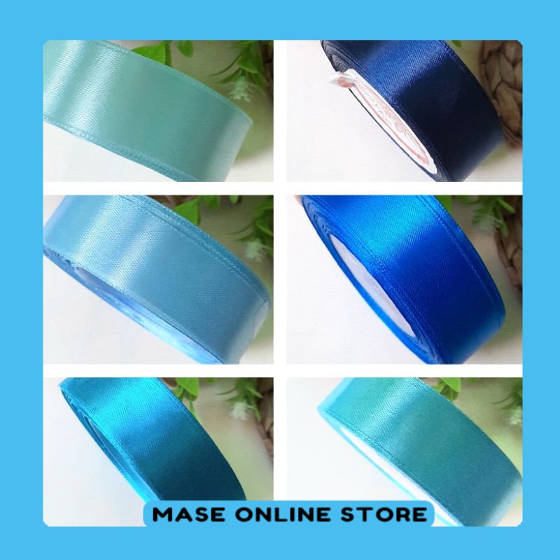 

MST ( 1 roll) PITA SATIN GRADASI BIRU 2,5 cm PTS04 MASESTORE