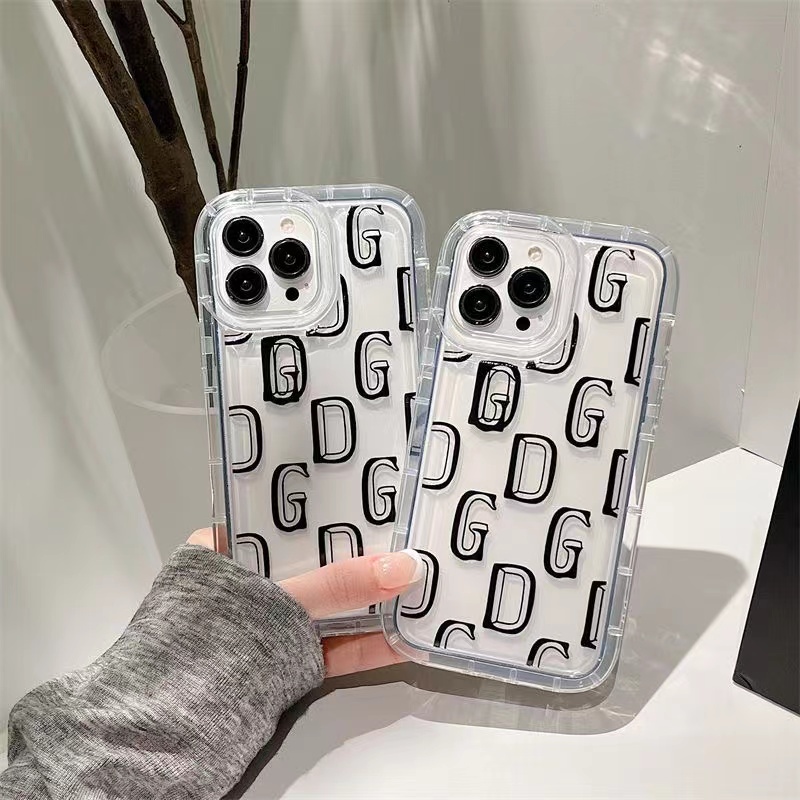 IPHONE Fashion Soft Phone Case Kompatibel Untuk Iphone14 13 11 12 Pro XS Max X Xr7 +8 Plus Casing Transparan TPU Silikon Shockproof Cover