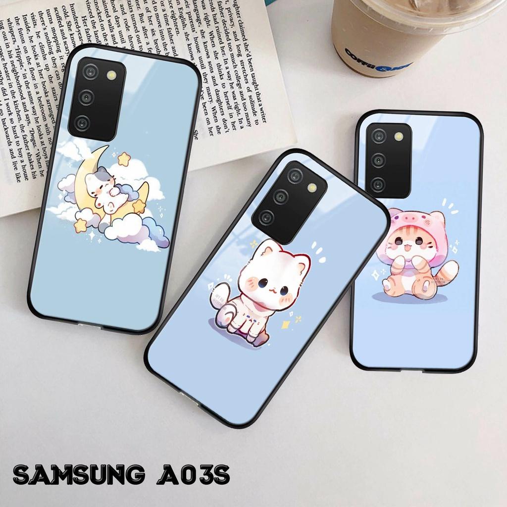 Messi-Store.ID NEW Softcase Kaca Motif Samsung A03S-Softcase Glass Kaca  SAMSUNG A03S - [E548] Softc