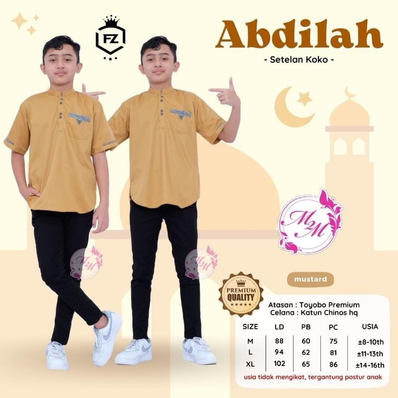 ABDILAH SET Koko By M2M | Setelan Koko+Celana Anak