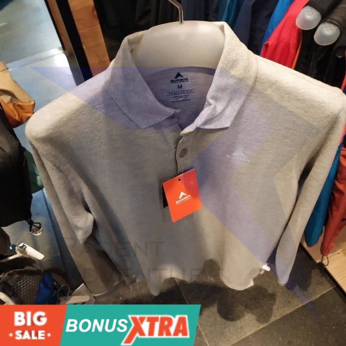 Kaos Polo EIGER1989 Rock and Roll Shirt Grey Abu 91000 1564 Original Cowok KEREN AWET
