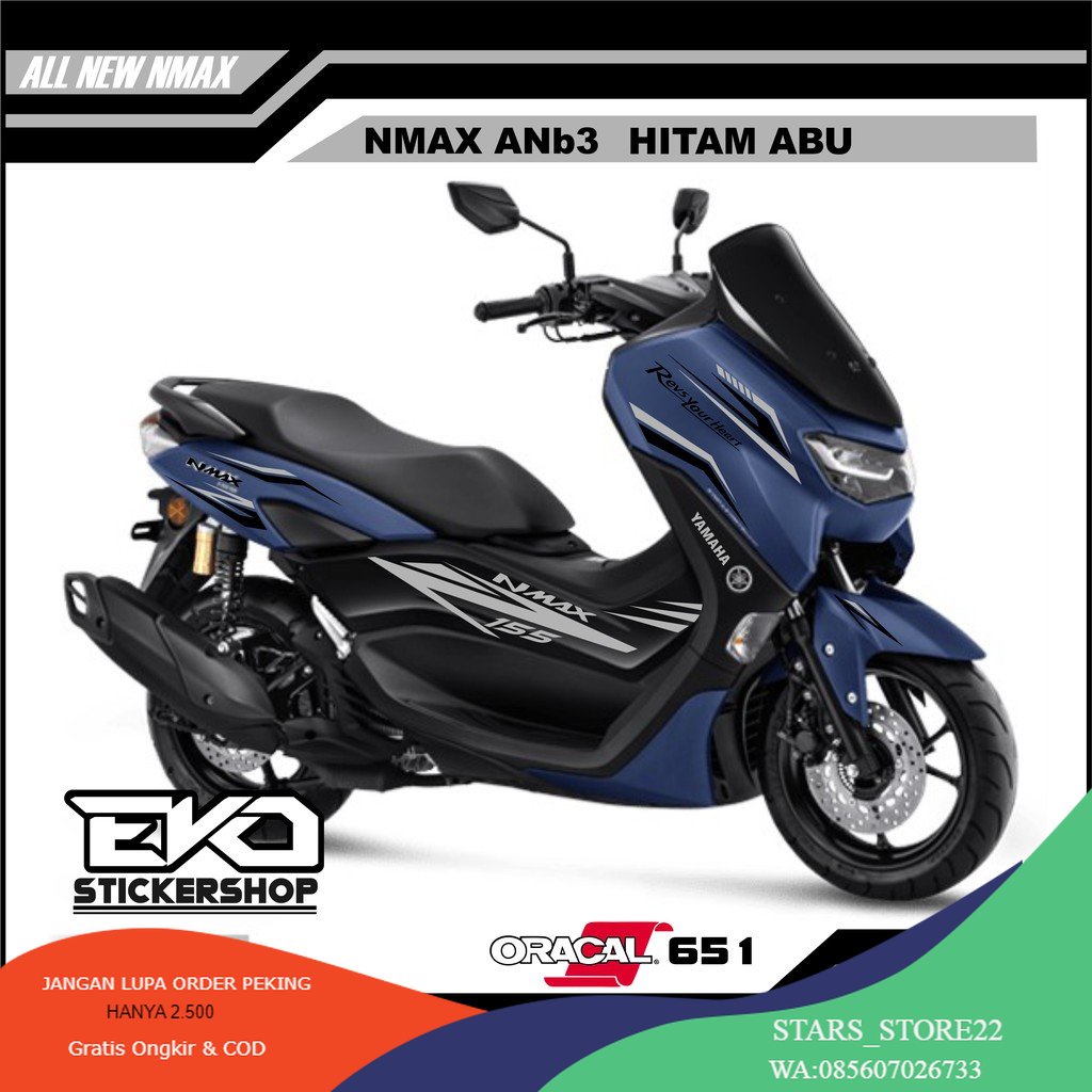 (PREMIUM) STIKER ALL NEW NMAX BIRU CUTTING STICKER NEW DESAIN 2023