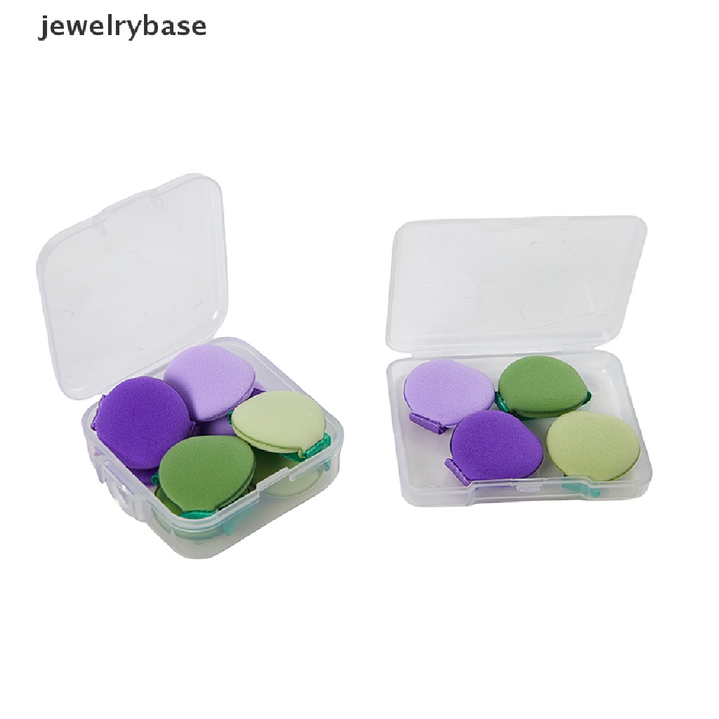 [jewelrybase] 4/8pcs Mini Kosmetik Puff Bentuk Jari Jempol Bantalan Udara Spons Alat Makeup Butik