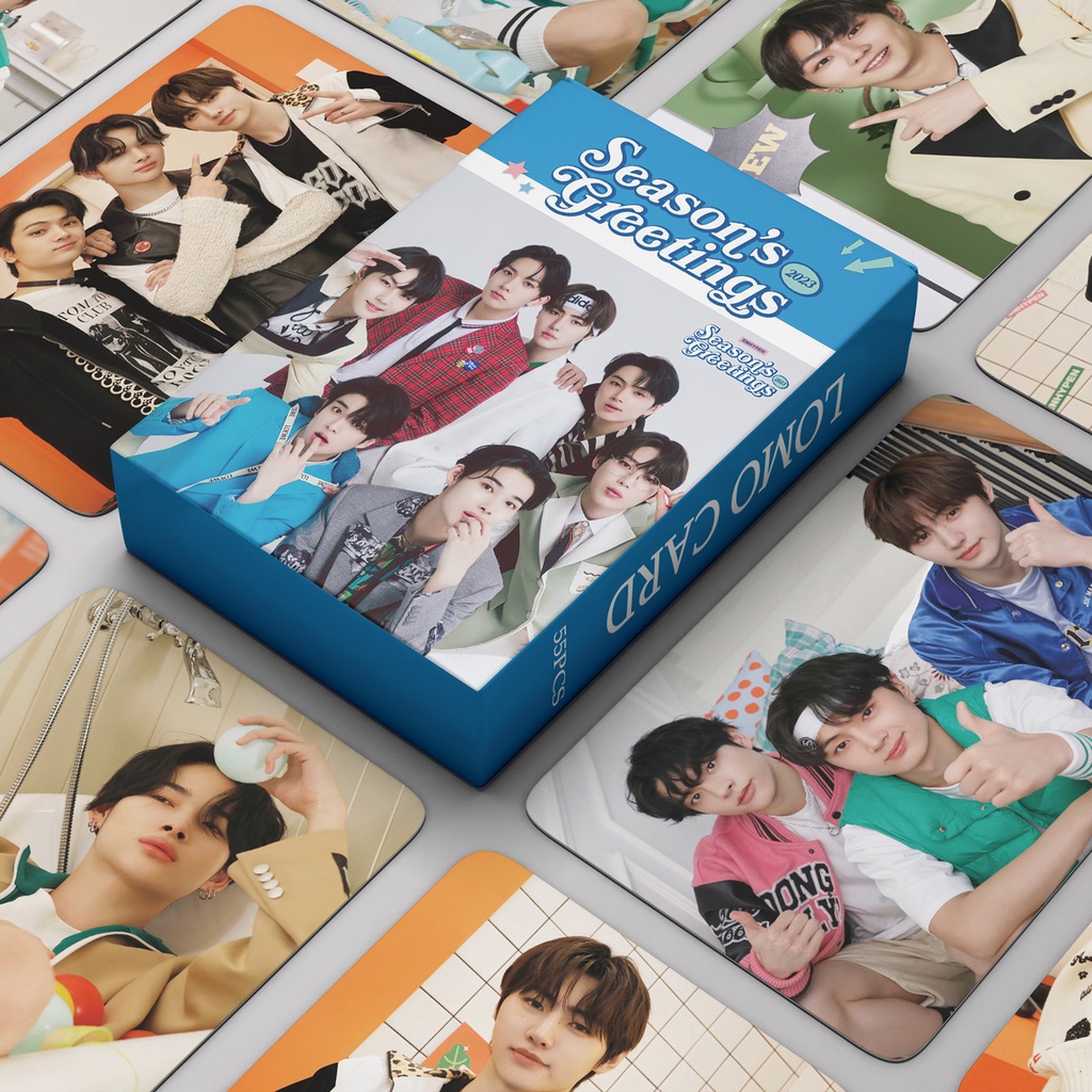 55pcs/box KPOP ENHYPEN 2023season's GREETINGS Photocards SUNOO NI-KI JUNGWON HEESEUNG Koleksi Kartu Lomo