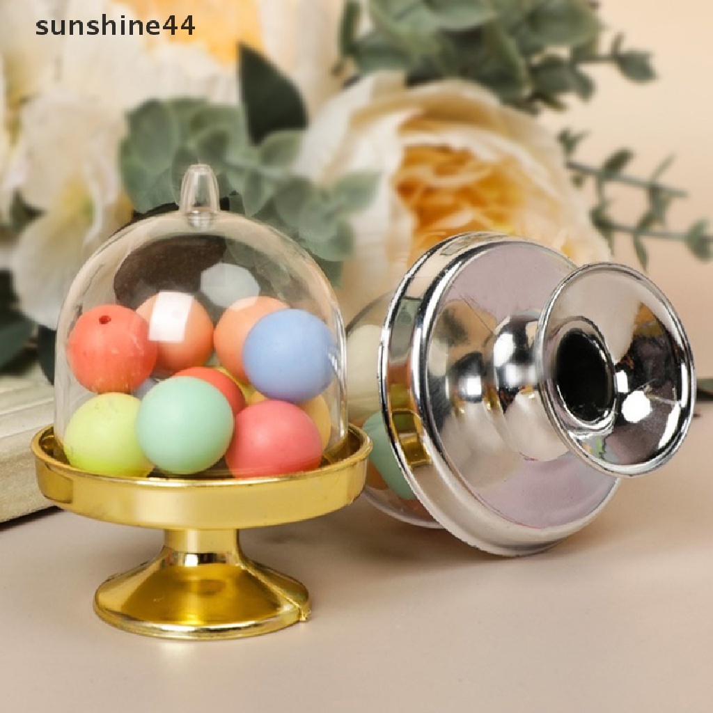 Sunshine 3Pcs Kotak Hadiah Plastik Permen Dessert Box Mini Bening Untuk Pesta Pernikahan Baby Shower ID