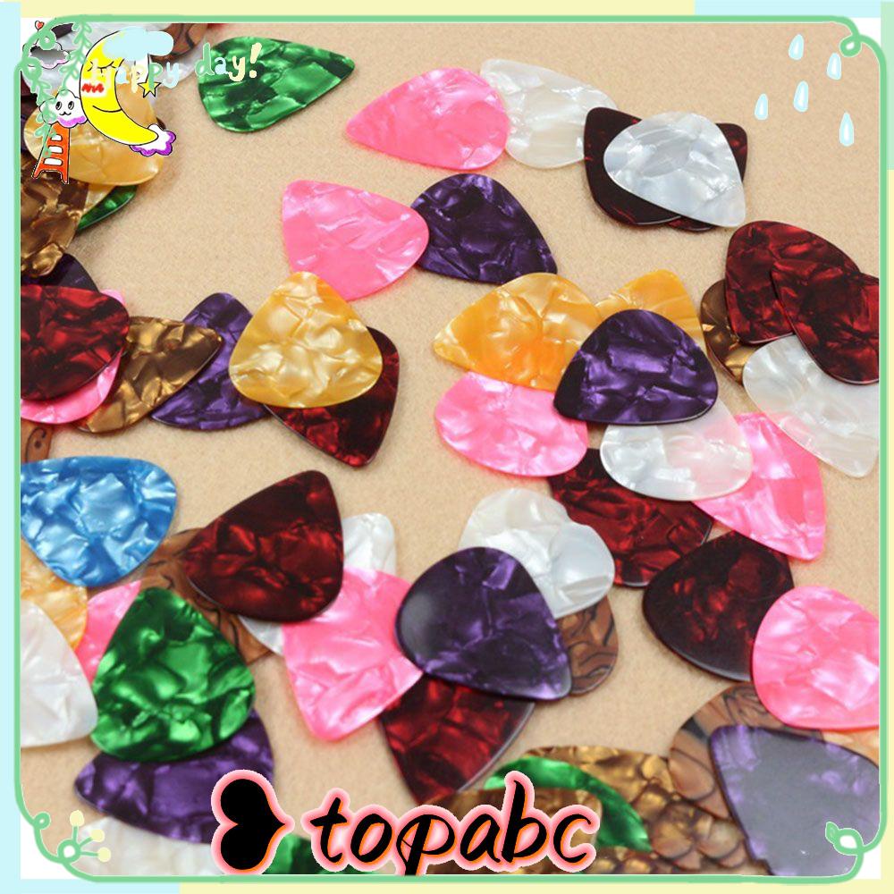 Top 10pcs (Warna Random) Picks Gitar Profesional Shrapnel Fashion Celluloid