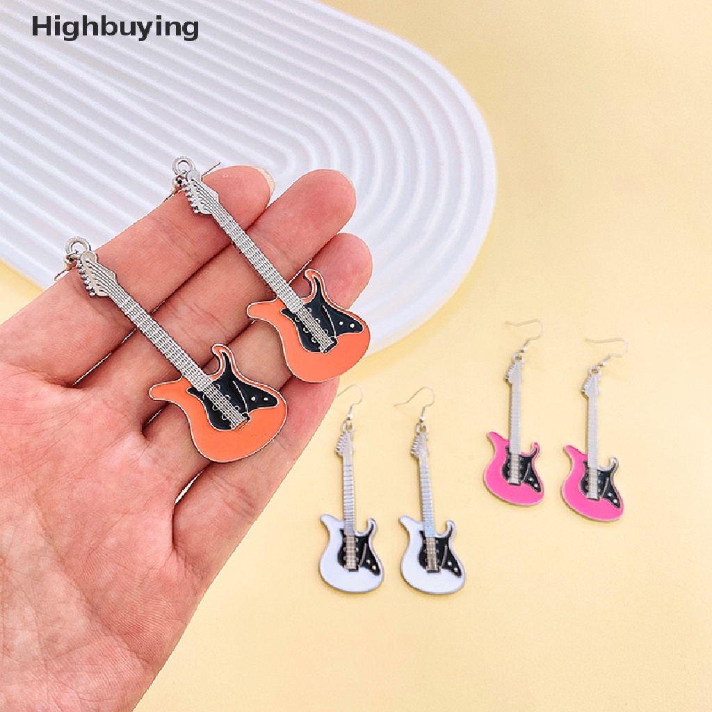 Hbid Anting Gitar Klasik Akrilik Vintage Gitar Elektrik Drop Earring Perempuan Instrumen Alat Musik Anting Glory