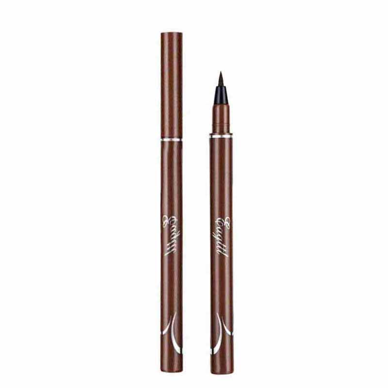 [COD]Eyeliner Pensil Alis Korea Cair Warna Hitam Anti Air Make Up Waterproof Pen Big Eye Hitam Tahan Lama-GY-💚Brown