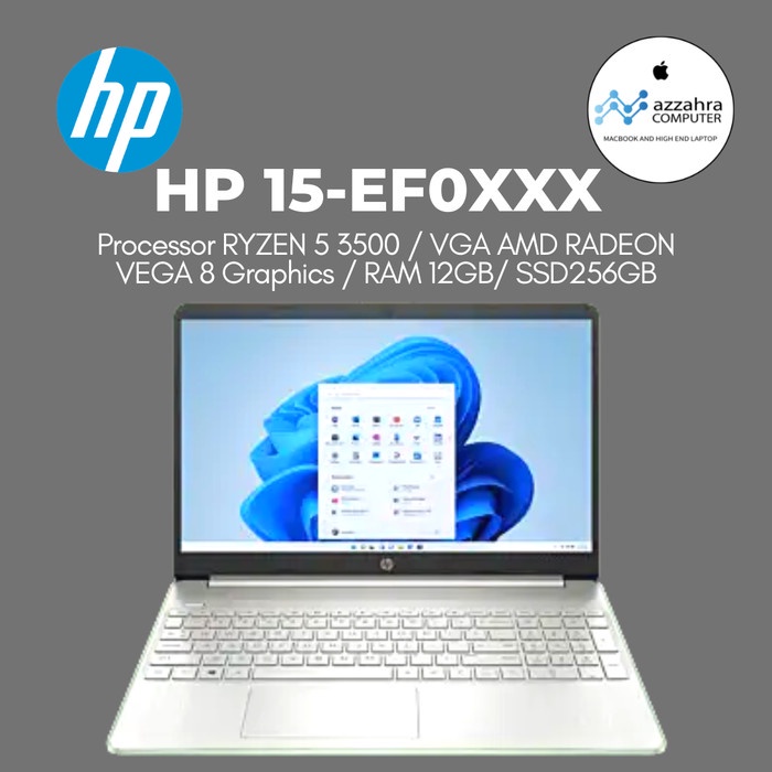 HP 15-ef0xxx / RYZEN 5 3500 AMD RADEON VEGA 8 / RAM 12GB / 256GB