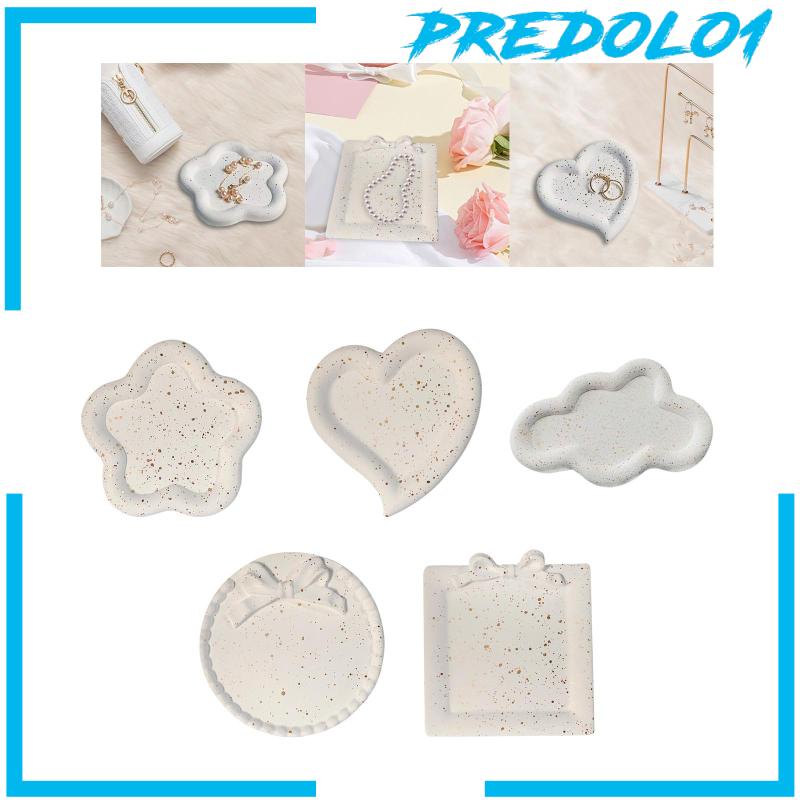 [Predolo1] Nampan Hias Display Piring White Matte Untuk Properti Foto Dapur Ornamen