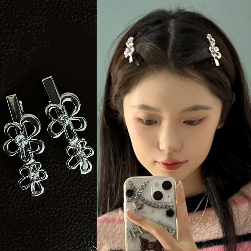 1pcs Gadis Manis Keren Logam Lucu Bunga Poni Klip BB Clips