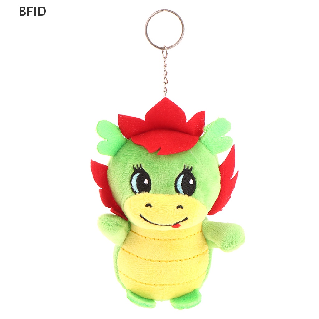 [BFID] 14 cm Lucu Dinosaurus Mainan Mewah Kartun Naga Cina Liontin Boneka Lembut Gantungan Kunci Ransel Dekorasi Tahun Naga Maskot [ID]