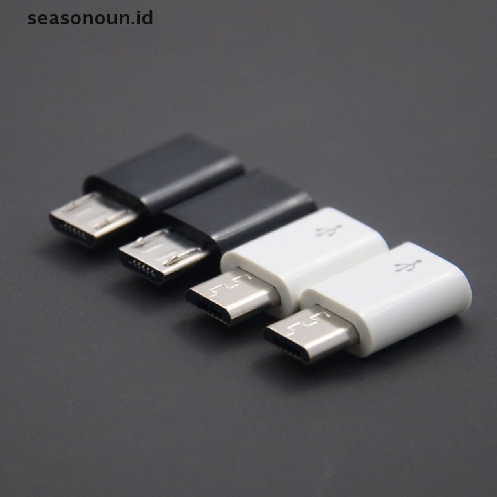 Seasonoun 1Pcs Konektor Konverter Tipe C Female To Micro USB Male Untuk Adaptor Ponsel Android.