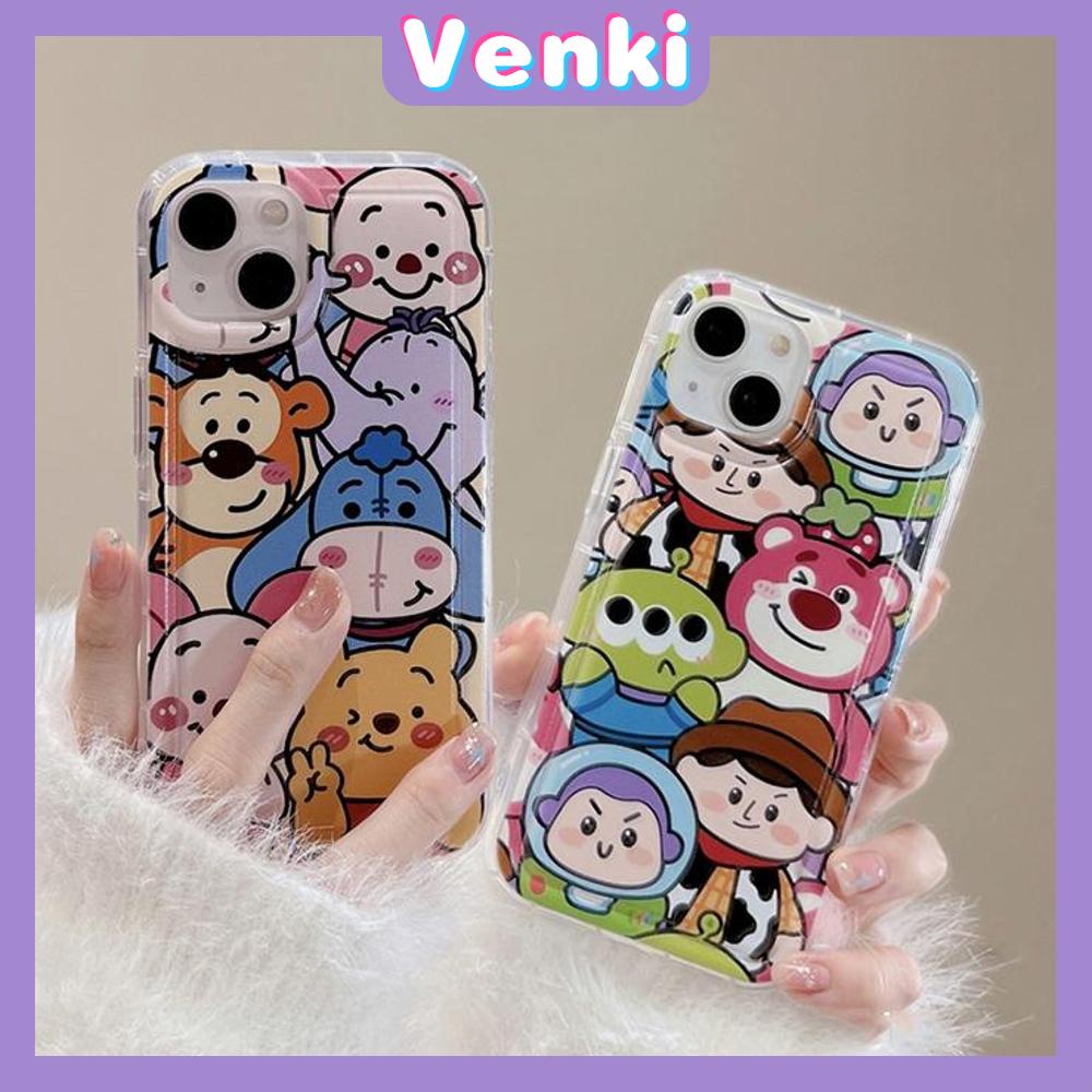 Case For iPhone 14 Pro Max Soft TPU Jelly Airbag Case Cute Cartoon Animal Camera Protection Shockproof For iPhone 14 13 12 11 Plus Pro Max 7 Plus X XR