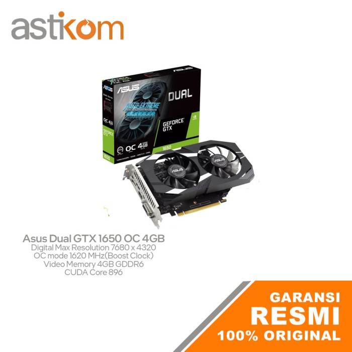 VGA Asus Dual Geforce GTX 1650 OC 4GB GDDR6 P-V2