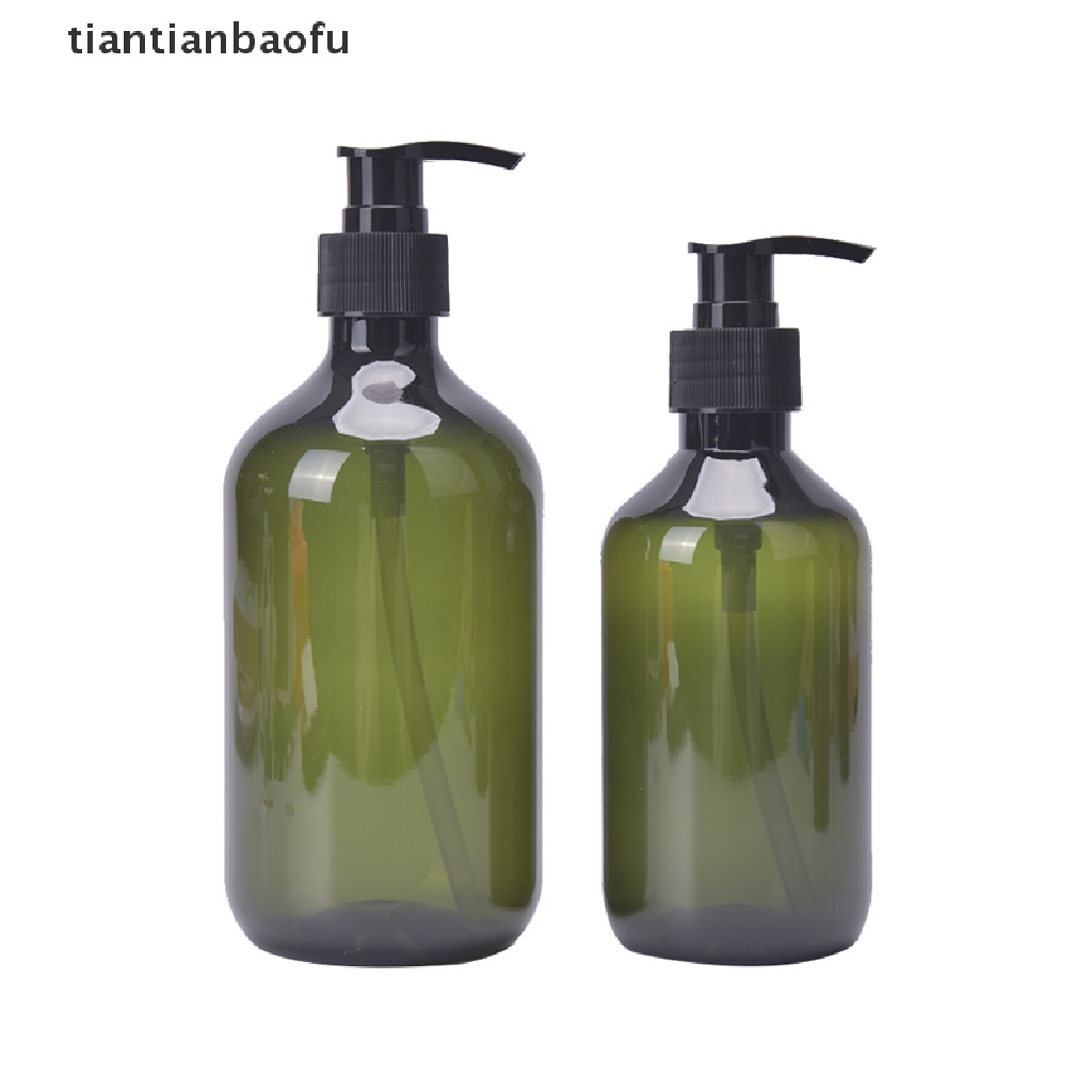 [tiantianbaofu] Botol Pencet Kosong Amber Plastik Dengan Wadah Sample Pump Lotion Hitam Butik