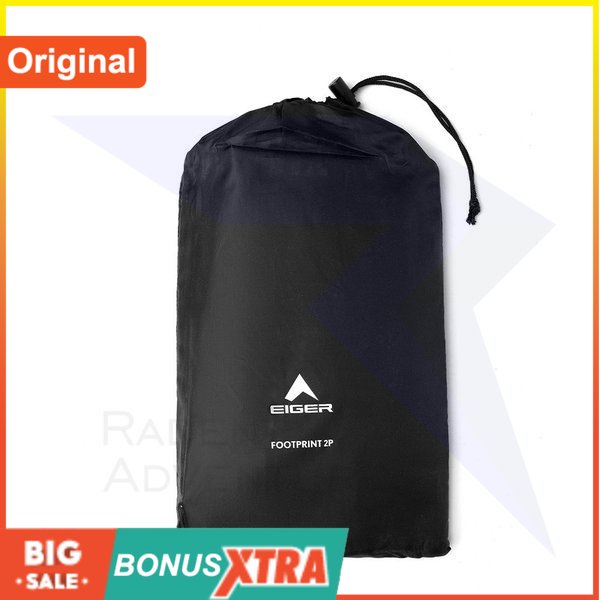 Alas Tenda EIGER1989 FOOTPRINT 2P Black Hitam 91000 4178 Original Bandung