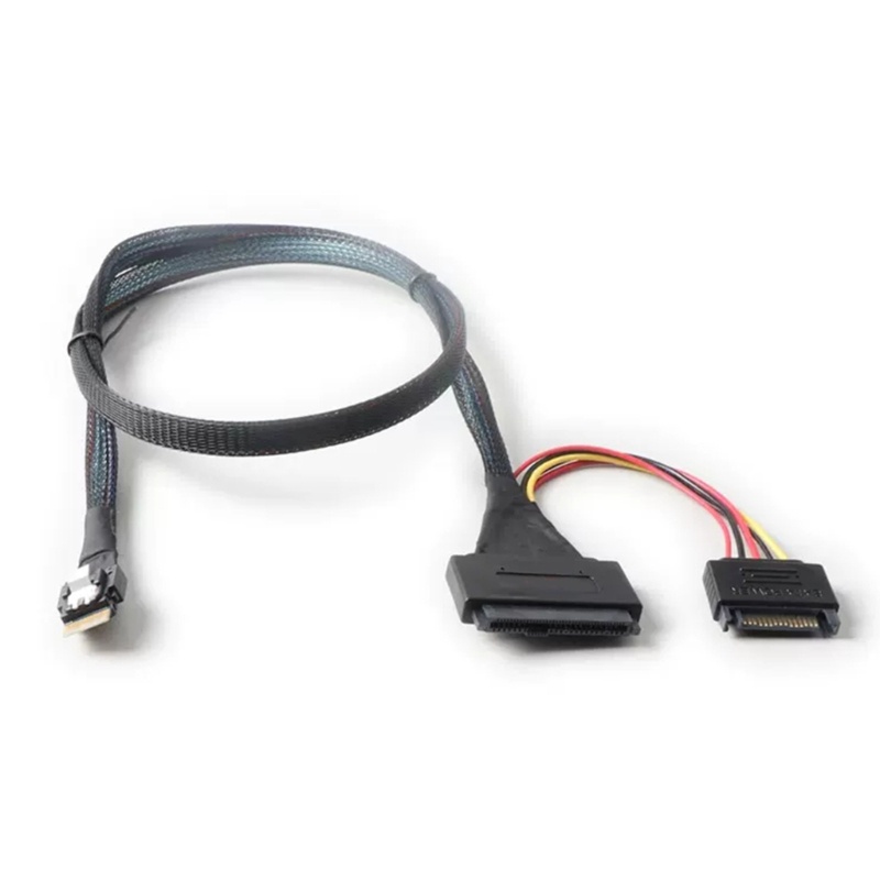 Zzz Adapter Hardisk SSD High-speed Jalur Kabel SlimSAS to U2 SFF8654 4i Ke SFF8639