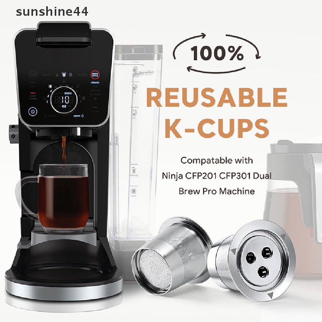 Sunshine Stainless Steel Three Hole K-Cup Coffee Capsule Shell For Ninja Coffee Machine ID