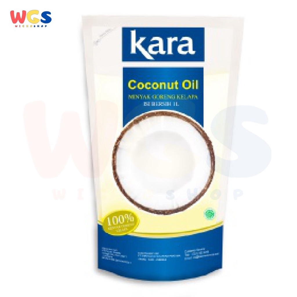 Kara 100% Coconut Oil 1 Ltr - Coconut Cooking Oil - Minyak Masak