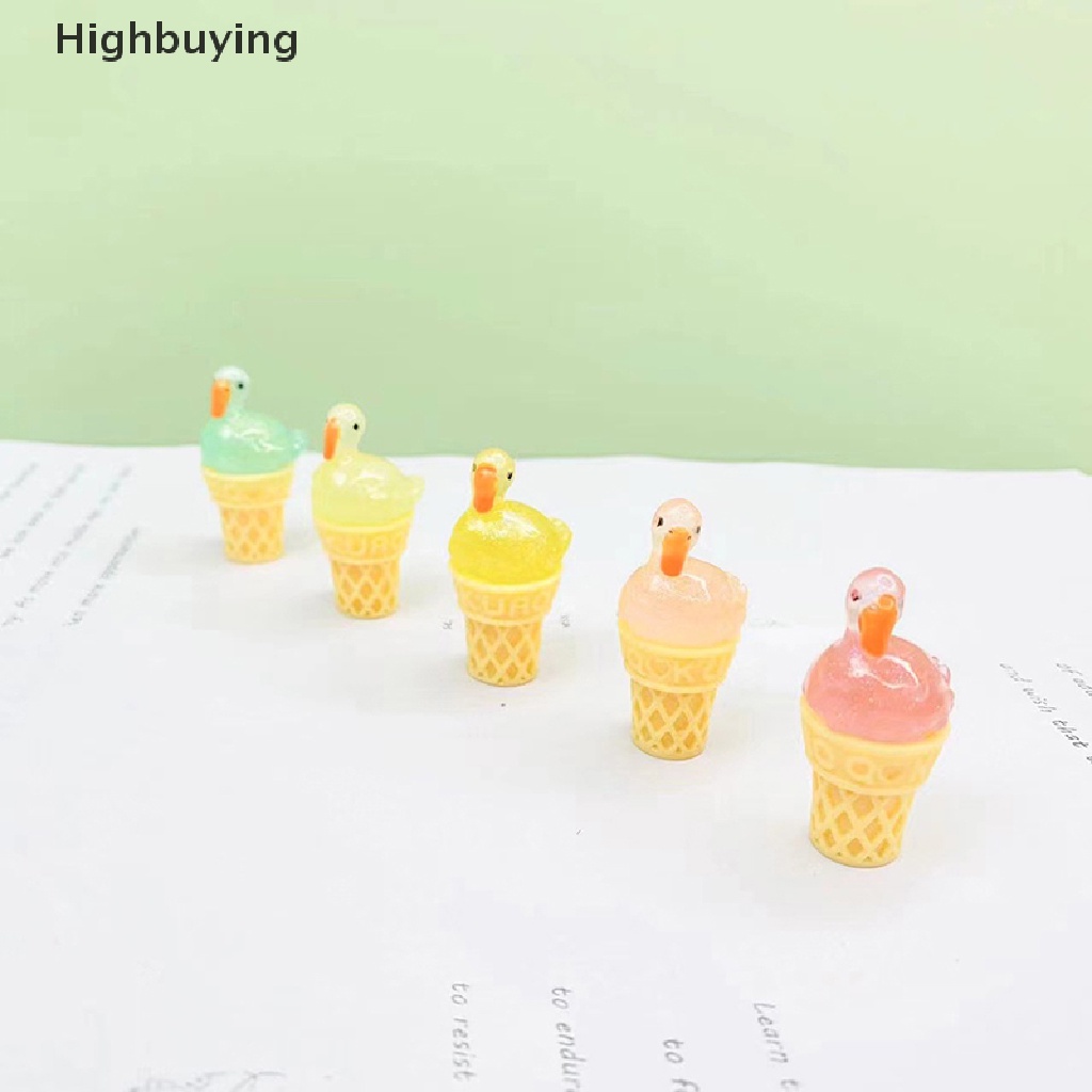 Hbid 5pcs DIY Fluorescence Swan Ice Cream Resin Aksesoris Hiasan Untuk Crafg Bahan Perhiasan Ch Supply Seni Dekorasi Glory