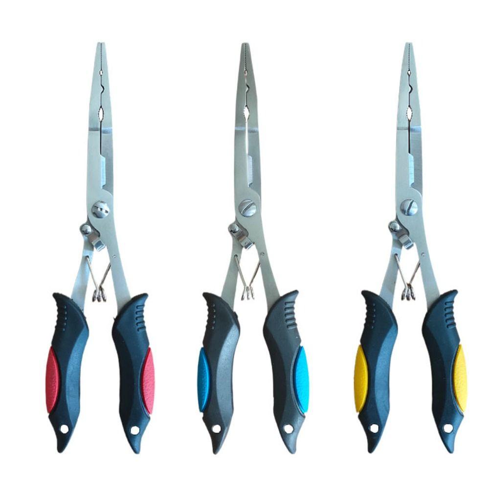 Lanfy Tang Pancing Ikan Split Panjang Catok Garis Cutter Tang Baja Tang Stainless