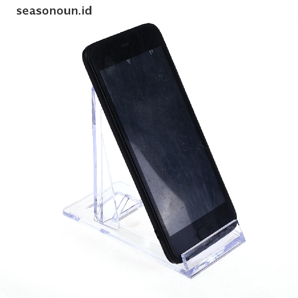 Seasonoun 2Pcs Rak Display Plastik Adjustable Untuk Holder Handphone Bingkai Foto.