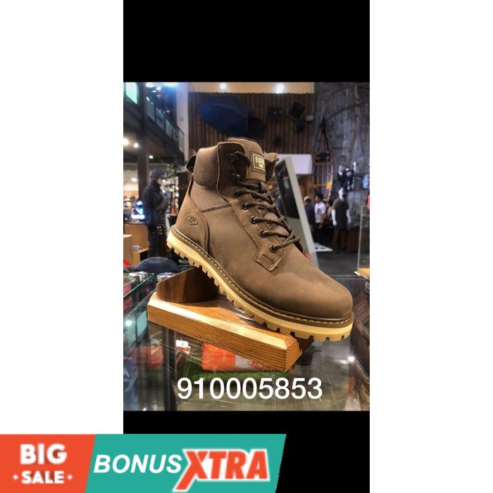 Sepatu ElllGER1989 ELGON Shoes Brown Olive 91000 5853 Original Cowok Bandung