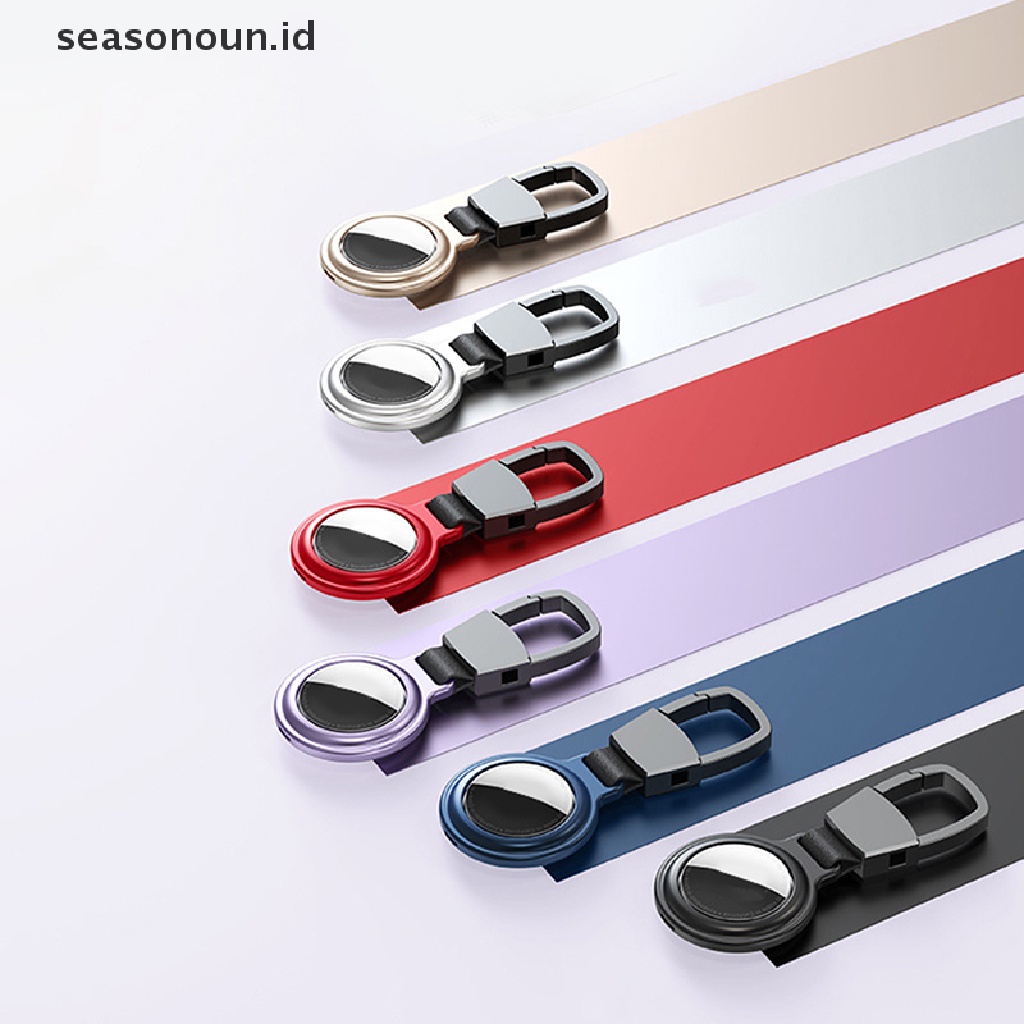 Seasonoun 1pc Airtag Case Pelindung Magnetik Untuk Airtags Cover Keychain Holder Tracker.