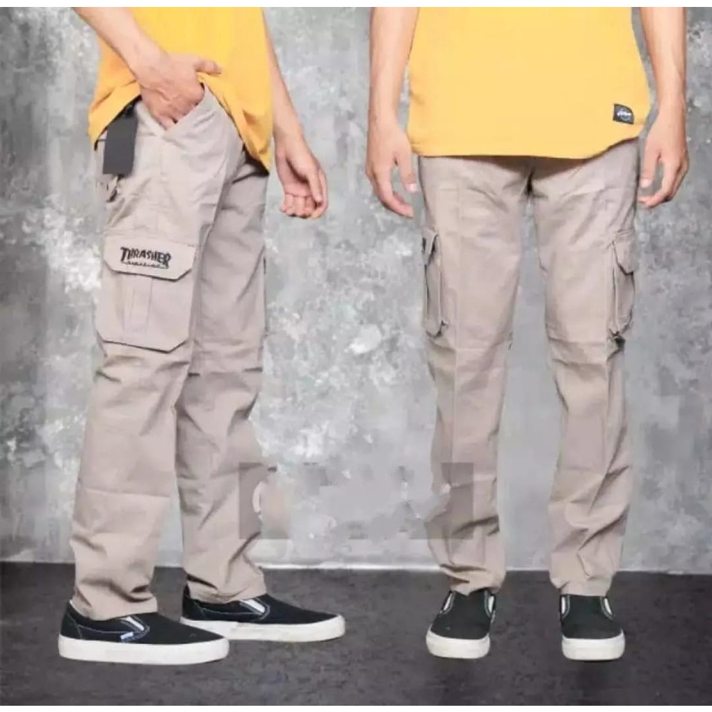 celana kargo panjang pria warna hijau abu coklat bahan kanvas twil ukuran 28-38/CELANA SANTAI/CELANA GUNUNG/CELANA KEREN/CELANA MURAH MERIAH