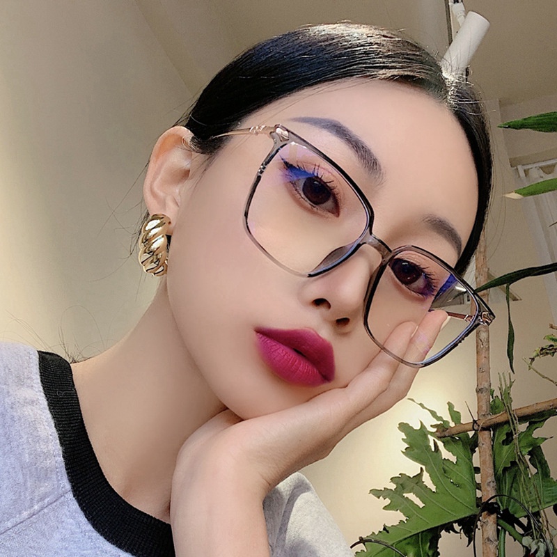 Retro Kacamata Anti uv Ringan Kaca Anti Radiasi Eyeglasses Glasses Kaca Mata Hitam Untuk Wanita Cat Eye Sunglasses