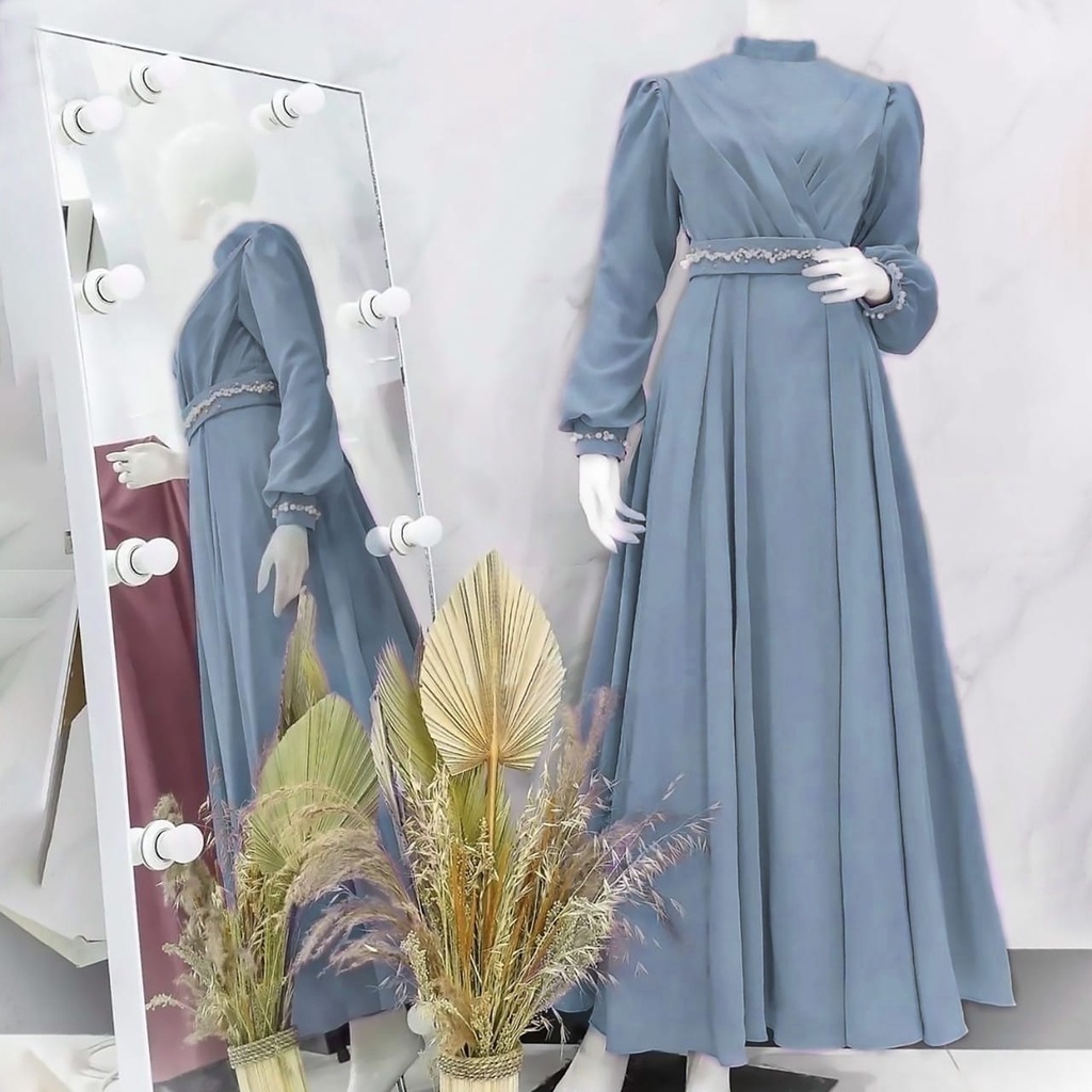 Gamis Reline | Gamis Remaja Kekinian | baju Kondangan | Baju Lebaran | gamis Wanita Jumbo | Fashion 