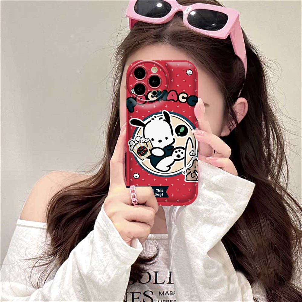 Cute Case Realme 10 C15 C12 C25S C11 C20 Realme5 5i 6i C3 8i C21Y C25Y Cinnamoroll Dan Pochacco Bantal Udara TPU Phone Cover