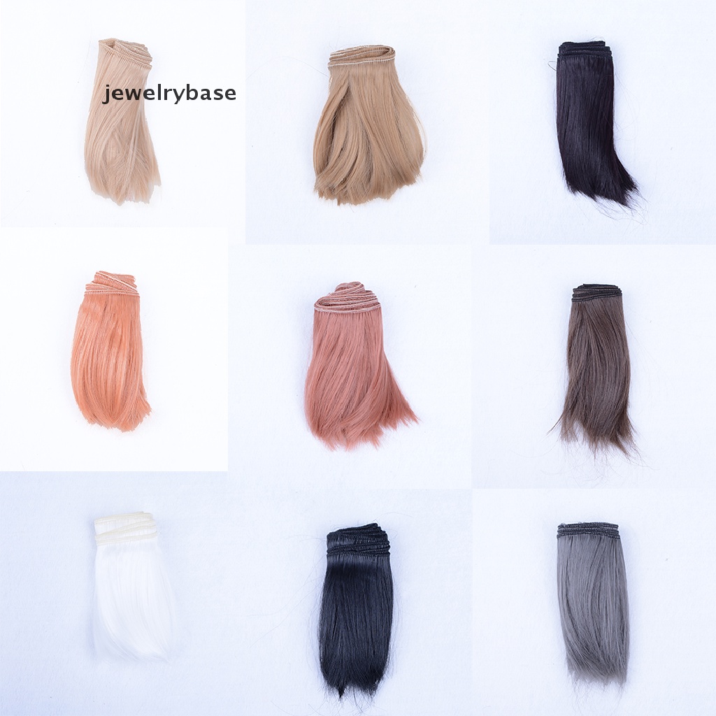 [jewelrybase] 10cmx100cm DIY Welf Fringe Wig High-temperature Wire Hair Untuk 1 /3 1 /4 BJD Doll Butik