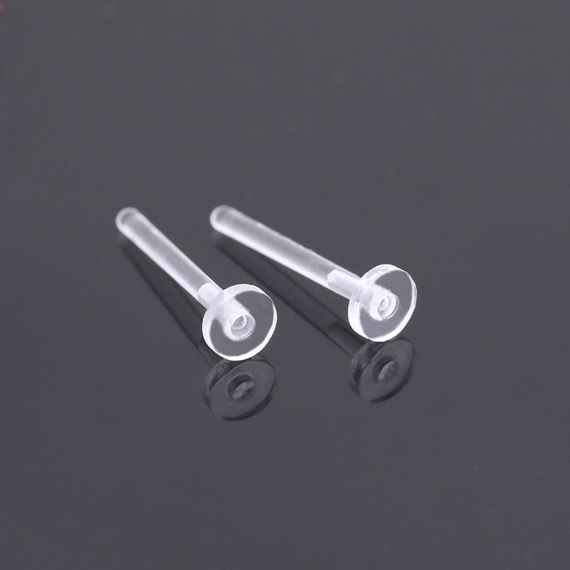 10 Pcs Invisible See through Anti-Alergi Earrings Resin Earrings Ear Bone Stud Anting Pria Wanita