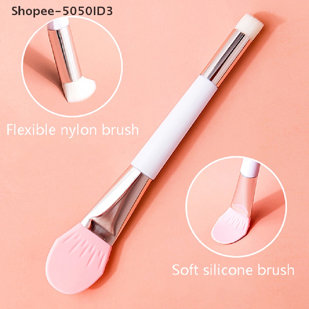 [HOT] 2in1 Double Ended Facial Face Mud Mixing Brush Alat Kecantikan Kuas Masker Silikon [ID]