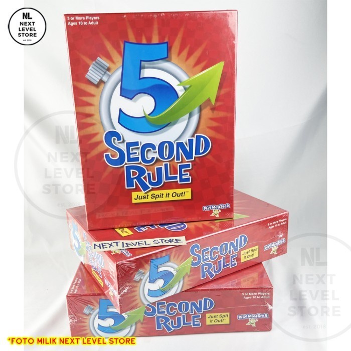 5 Second Rule Board Games Card Game Permainan Edukasi Keluarga - NEW