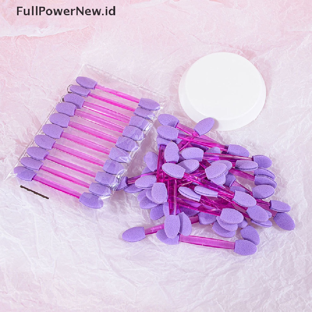 Power 10Pcs Kuku Glitter Bubuk Brush Double Headed Eyeshadow Aplikator Alat Makeup ID