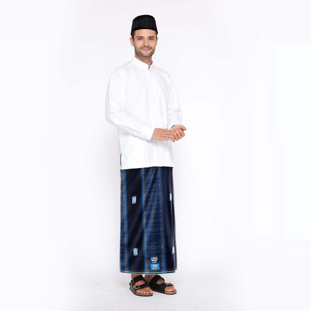 Sarung BHS Classic Gold Motif C45 SSF Hitam Biru