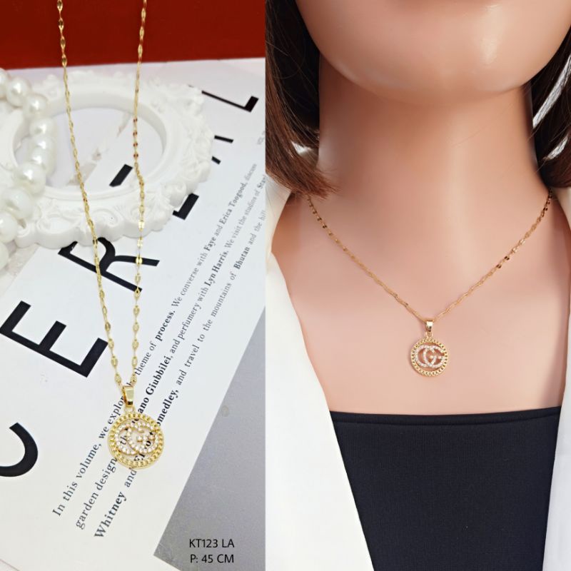 Kalung Titanium Wanita Termurah KT122-123 LA
