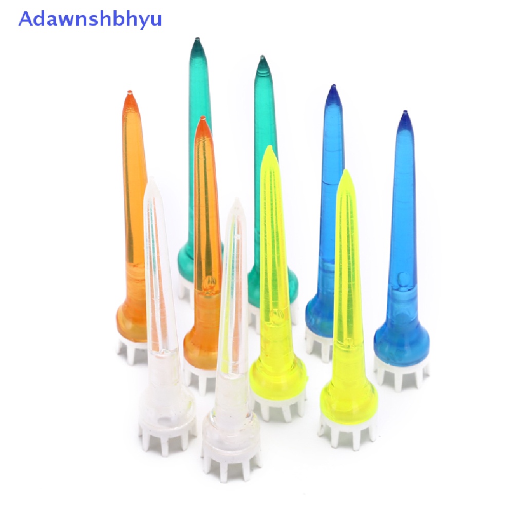 Adhyu 10pcs /set Warna Campur golf tee 78mm Transparan tee crown golf tee Aksesoris ID