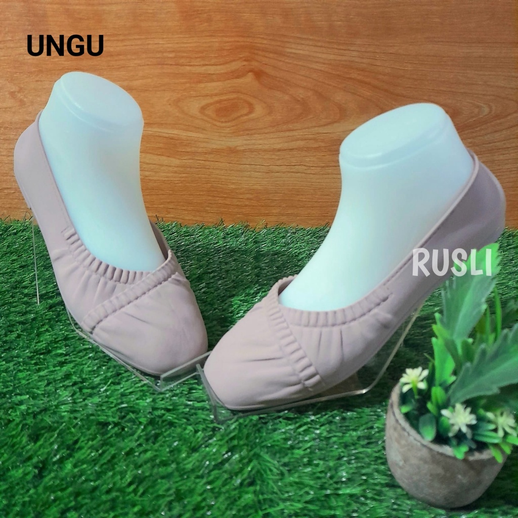 (COD) Sepatu Flat Krut Wanita Jelly Import Balance 0227