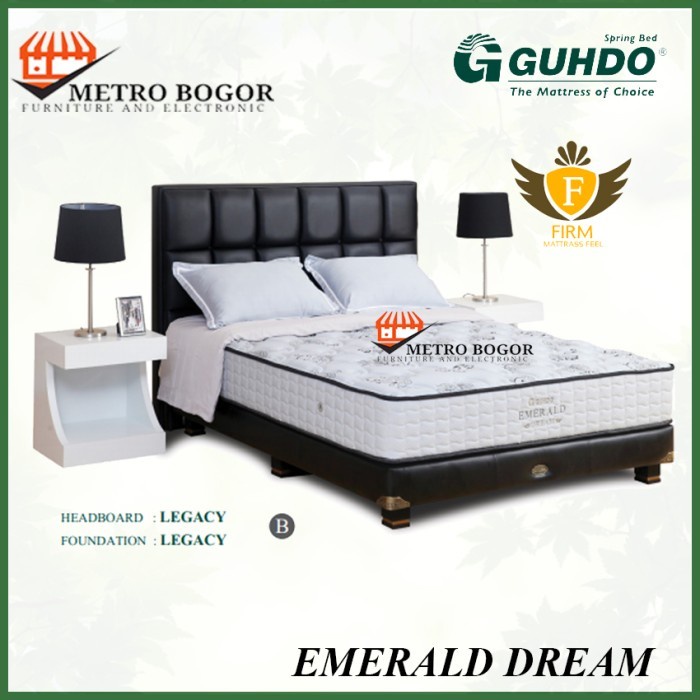 KASUR Guhdo Spring Bed Orthopedic Emerald Dream Fullset Legacy Style
