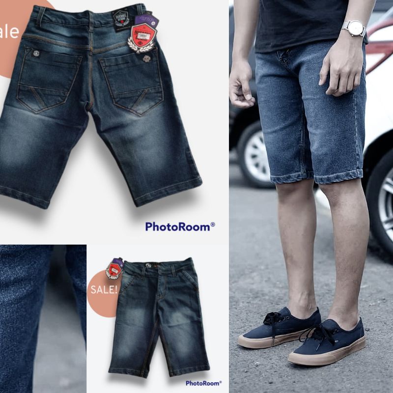 (BISA COD) celana jeans pendek pria Nuemby, celana pendek pria