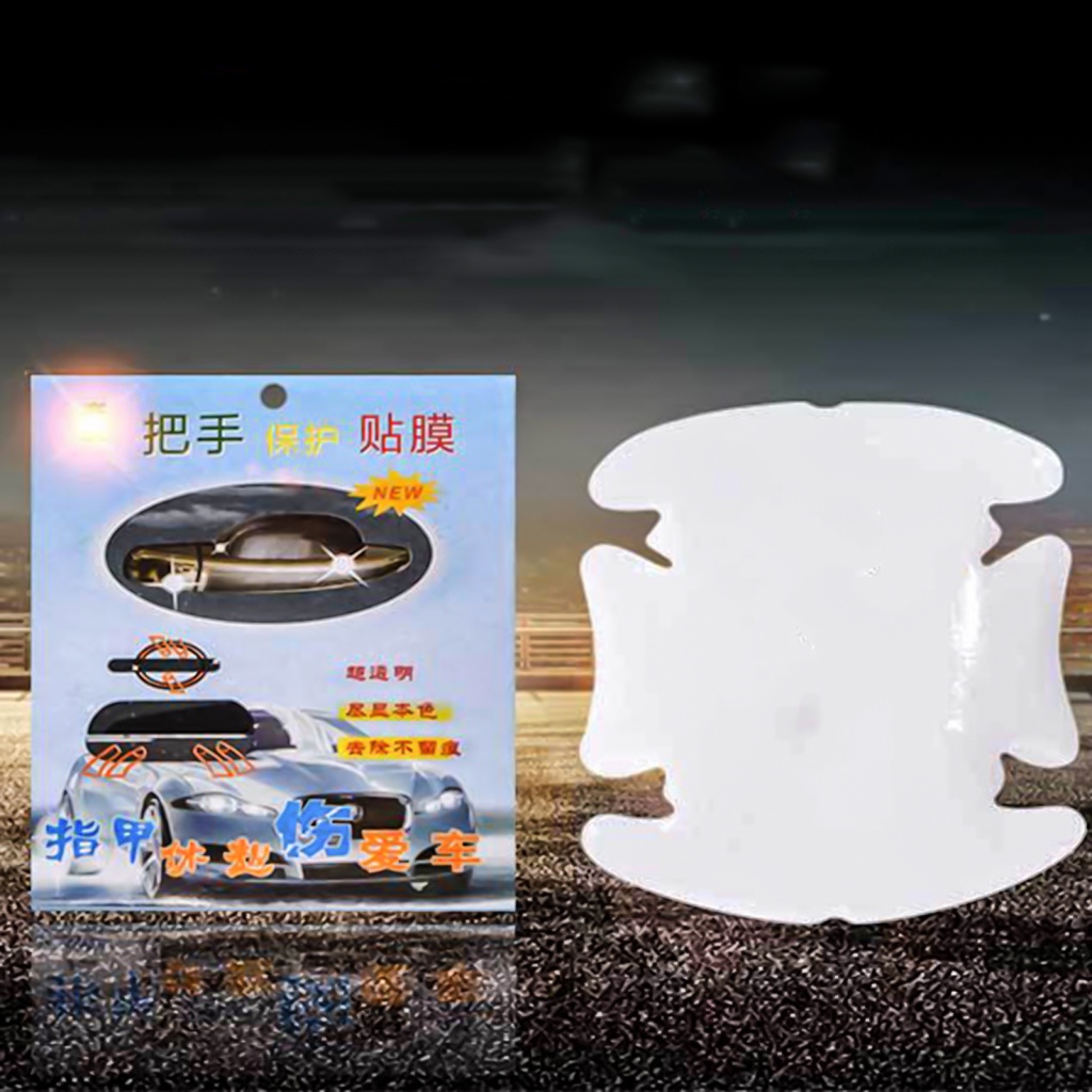 Suppmodel 4Pcs/Set Film Pelindung Gagang Pintu Mobil Universal Auto Anti Gores Stiker