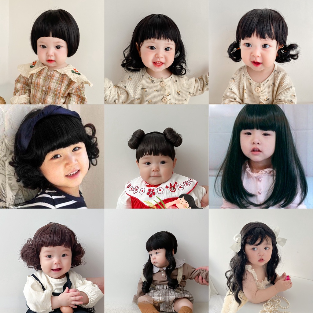 Children Baby Hair Bands Wig 6 Bulan-5 Tahun wig Cute Styling Hair Extension