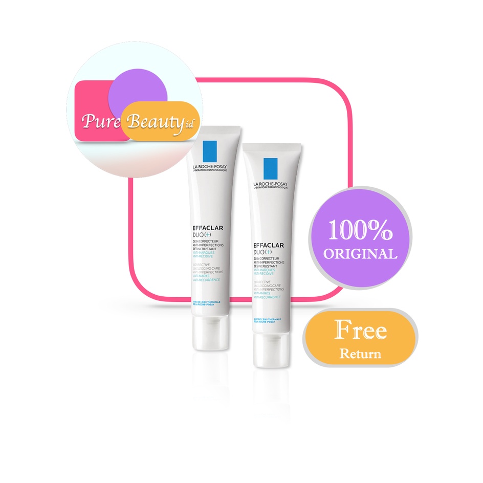 La Roche Posay Effaclar Duo+ Moisturizer 40ml 2pcs Acne Oily Skin Pelembab Wajah Jerawat Berminyak ❤100% Original ❤