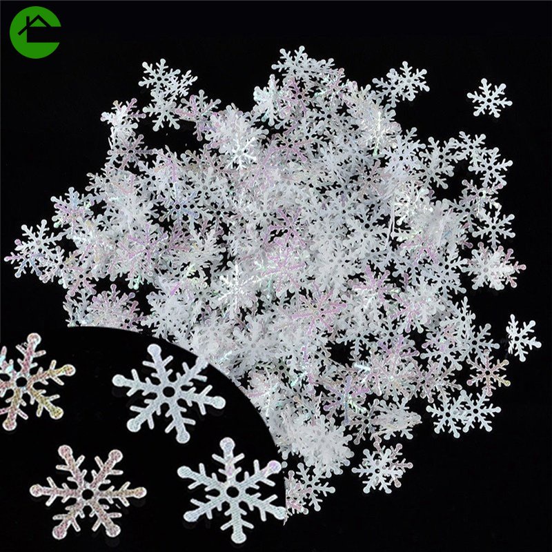 Hot Sale/300 Pcs Natal Klasik Shiny Snowflake Ornaments/Stiker Jendela Pohon Xmas Snowflakes Liburan Pesta Dekorasi Rumah